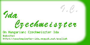 ida czechmeiszter business card